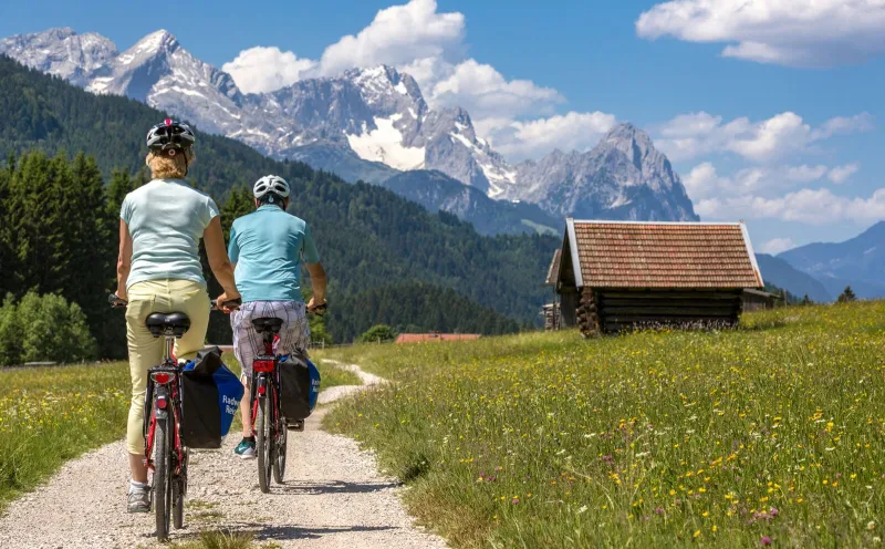 Cyclists near Mittenwald