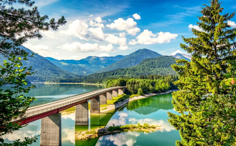 Faller-Klamm-Bridge Lake Sylvenstein