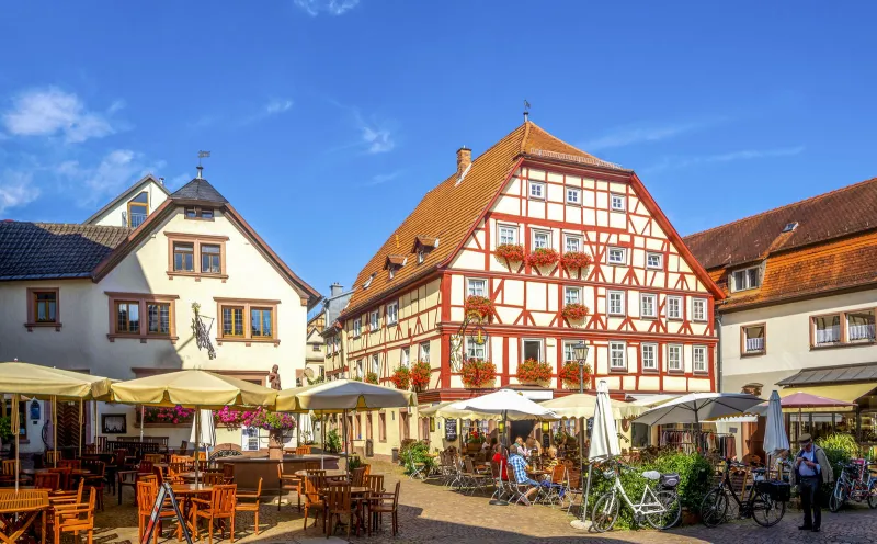 Lohr, old town, half-timbered house