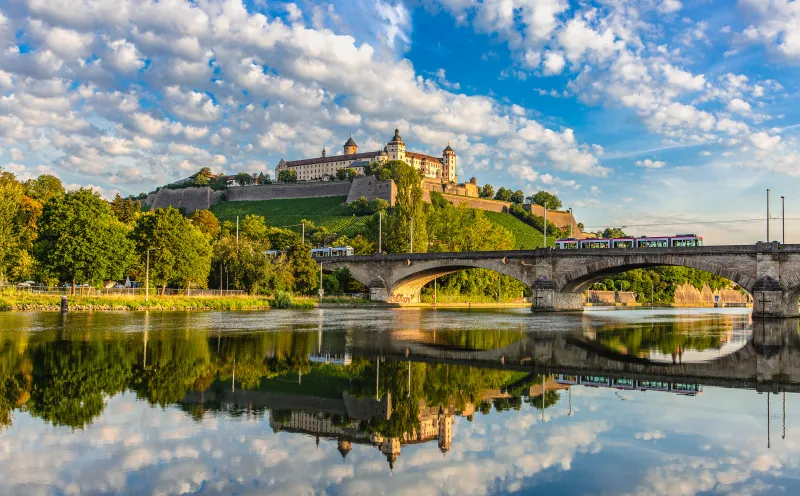 View of the Marienberg Fortress in Würzburg