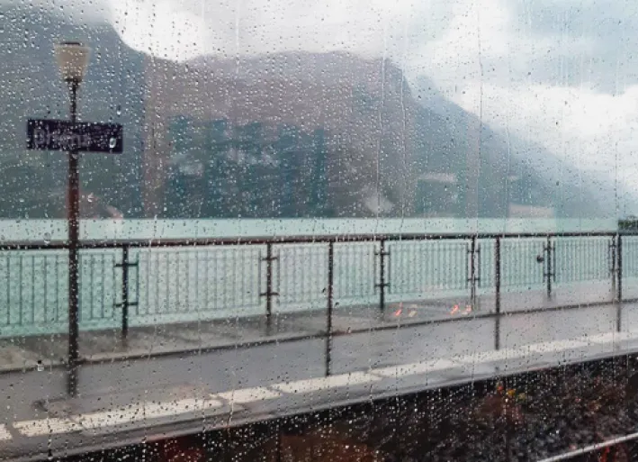 Rain on Lake Brienz