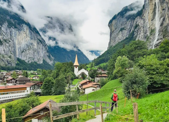 Lauterbrunnen with Staubbach Falls
