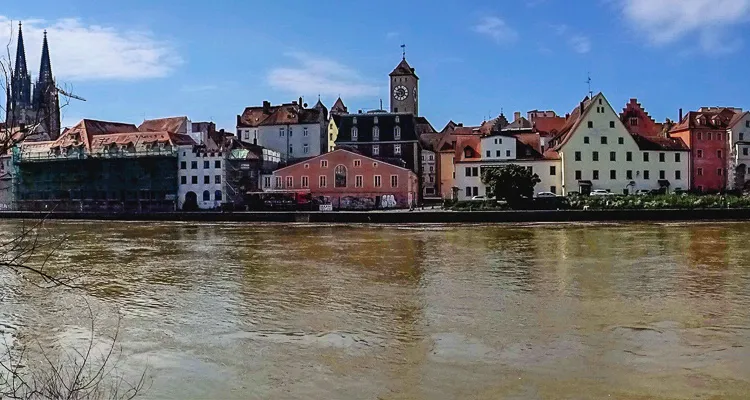 View across the Danube to Regensburg