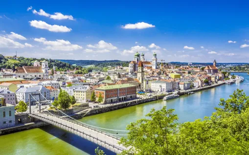 Panorama, Altstadt Passau, Inn