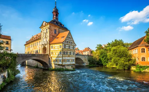 Bamberg, Rathaus, Regnitz