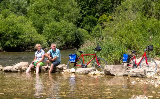 Radwandern im Tal der jungen Donau