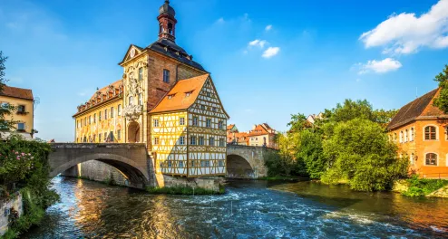 Bamberg, Rathaus, Regnitz