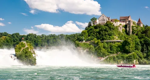 Kurze Tour mit dem Fahrrad am Bodensee und zum Rheinfall